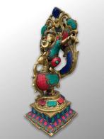 Beeld, Richly decorated Ganesha - Bronze - Nepal - 21st, Antiek en Kunst