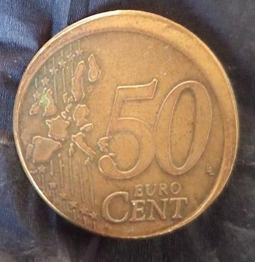 Italië. 50 Cent 2002 con errore di conio  (Zonder beschikbaar voor biedingen