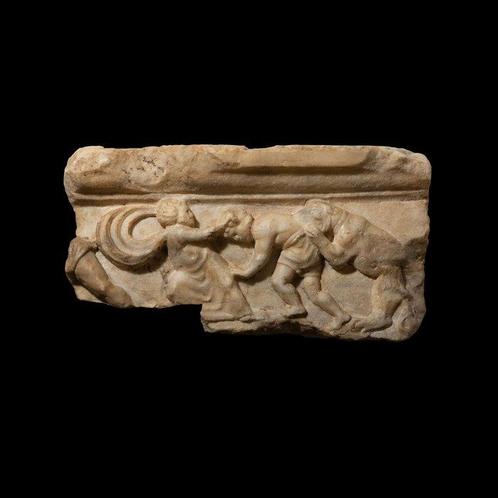 Oud-Romeins, Keizerrijk Marmer Mooi reliëf met Dmanatio ad, Verzamelen, Mineralen en Fossielen