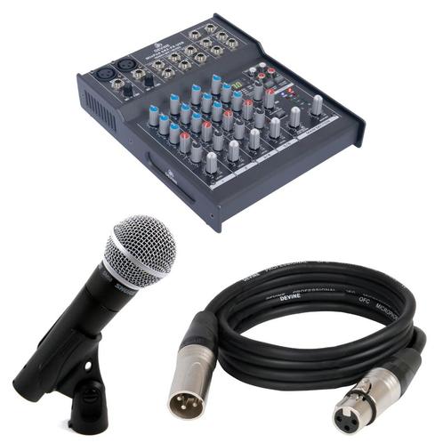 Shure SM58 LCE met mixer en kabel, Muziek en Instrumenten, Microfoons, Verzenden