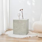 Bijzettafel Ellelu rechthoekig 45x40x40 cm marmerlook taupe, Huis en Inrichting, Tafels | Bijzettafels, Verzenden, Nieuw