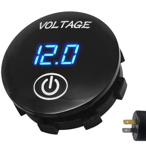 ProRide Universele Voltmeter Inbouw 12-24V DC met Aan/uit, Doe-het-zelf en Verbouw, Elektra en Kabels, Nieuw, Verzenden