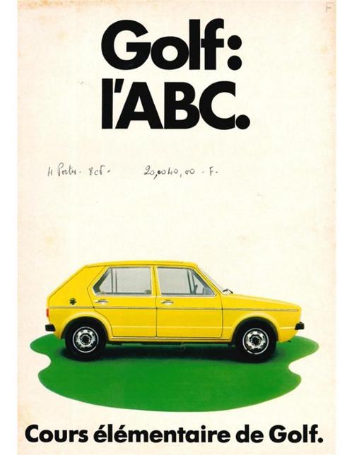 1974 VOLKSWAGEN GOLF BROCHURE FRANS, Boeken, Auto's | Folders en Tijdschriften, Volkswagen