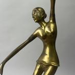 sculptuur, Art Deco style - Dancing Figurine - 53 cm - Hout,, Antiek en Kunst, Curiosa en Brocante
