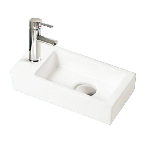 Fonteinset Sanilux Qubic Mini Keramiek 36x18x9cm met 1/2, Doe-het-zelf en Verbouw, Sanitair, Overige typen, Nieuw, Chroom, Ophalen of Verzenden