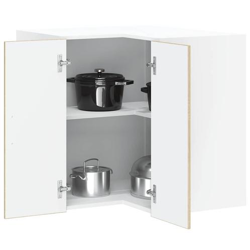 vidaXL Keukenwandhoekkast Lucca bewerkt hout sonoma, Huis en Inrichting, Keuken | Keukenelementen, Bruin, Nieuw, Verzenden