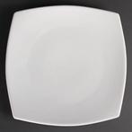 Whiteware vierkante borden met afgeronde hoeken | 30,5Øcm.., Verzenden