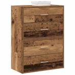 vidaXL Kasten met 2 lades 2 st 60x31x40cm bewerkt hout oud, Kinderen en Baby's, Kinderkamer | Commodes en Kasten, Verzenden, Nieuw