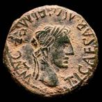 Romeinse Rijk (Provinciaal). Tiberius (14-37 n.Chr.). As, Postzegels en Munten
