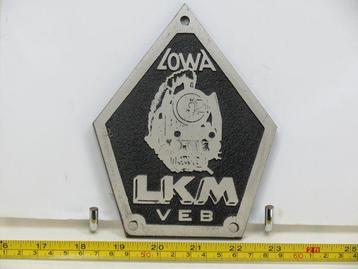 EisenbahnSchild LOWA LKM VEB (Spoorwegen 1:1) beschikbaar voor biedingen