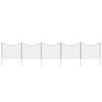 vidaXL Schuttingset hol gebogen 77,5x64 cm groen, Verzenden, Nieuw, IJzer, Minder dan 1 meter