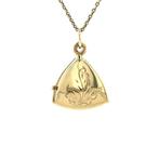 Gouden medaillon hanger 14 karaat, Sieraden, Tassen en Uiterlijk, Kettinghangers, Verzenden, Zo goed als nieuw, Goud, Goud