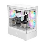 PC behuizing - gamer case - U20M WHITE - Tempered glass - RG, Computers en Software, Computerbehuizingen, Verzenden, Nieuw