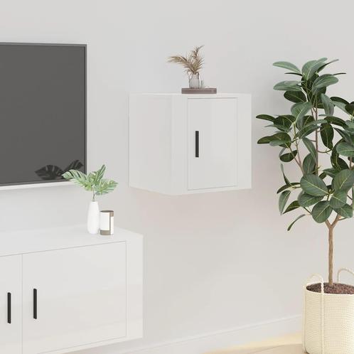 vidaXL Tv-wandmeubel 40x34,5x40 cm hoogglans wit, Huis en Inrichting, Kasten | Televisiemeubels, 25 tot 50 cm, Nieuw, Overige houtsoorten