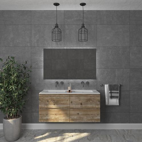 Badkamermeubelset Gliss Zeus 140 cm Donker Grenen, Doe-het-zelf en Verbouw, Sanitair, Bad, Nieuw, Ophalen of Verzenden