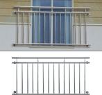 Franse balkonreling - Balustrade - 90x128 cm - Zilver - ECD, Tuin en Terras, Tuinhekken en Hekwerk, Verzenden, Zo goed als nieuw