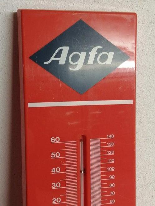 Reclamebord - Agfa - Thermometer - jaren 90 - Plastic, Antiek en Kunst, Antiek | Wandborden en Tegels