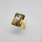 Ring - 18 karaat Geel goud Quartz, Sieraden, Tassen en Uiterlijk, Antieke sieraden