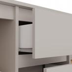 Dressoir - 120 cm 3 lades  creme creme (Dressoirs), Huis en Inrichting, Kasten | Dressoirs, Verzenden, Nieuw, Overige houtsoorten