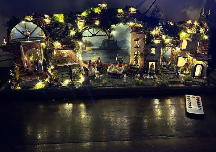 Artigianale - Kerststal Borgo napoletano - Presepe artistico, Antiek en Kunst, Kunst | Niet-Westerse kunst