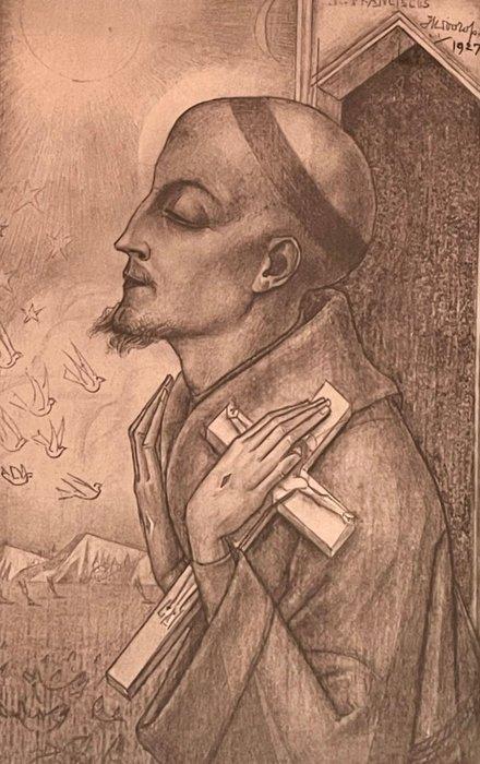 Jan Toorop (1858-1928) - St. Franciscus, Antiek en Kunst, Antiek | Overige Antiek