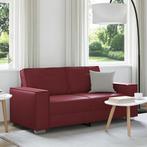 vidaXL Loveseat 140 cm kunstleer wijnrood, Huis en Inrichting, Banken | Bankstellen, Verzenden, Nieuw, Leer