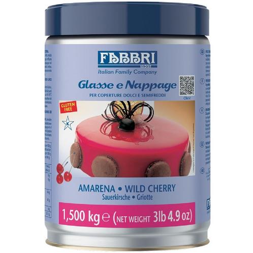 Fabbri Nappage Amarena Kersen Glazuur 1,5kg, Hobby en Vrije tijd, Taarten en Cupcakes maken, Nieuw, Verzenden