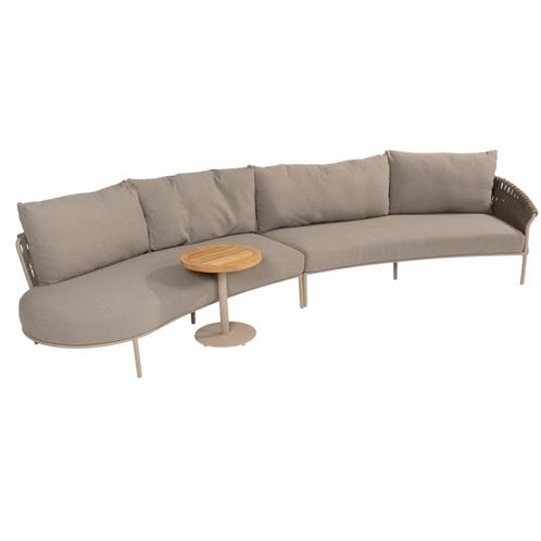 Comino 4 zits bank  met Volta side table  3 delig teak, Tuin en Terras, Tuinsets en Loungesets, Nieuw, Ophalen of Verzenden
