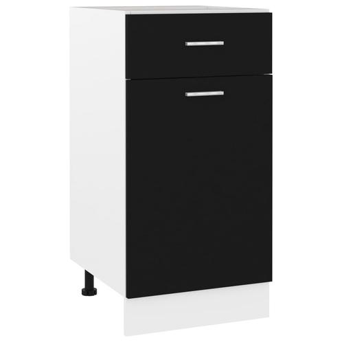 vidaXL Onderkast met lade Lyon 40x46x81,5 cm bewerkt hout, Huis en Inrichting, Keuken | Keukenelementen, Zwart, Nieuw, Verzenden