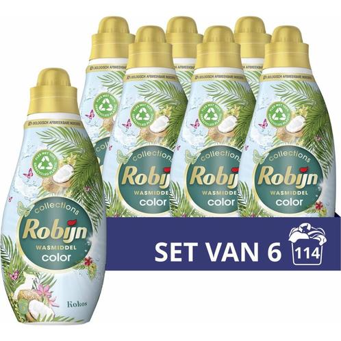 6x Robijn Klein & Krachtig Wasmiddel Kokos Sensation 19 Wasb, Huis en Inrichting, Schoonmaakartikelen, Verzenden