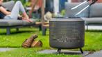 Midland Fire Pit met BBQ grill Zwart (Barbecue-Vuurkorf), Verzenden, Nieuw