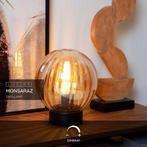 Lucide MONSARAZ - Tafellamp - Ø 25 cm - 1xE27 - Amber, Verzenden, Nieuw