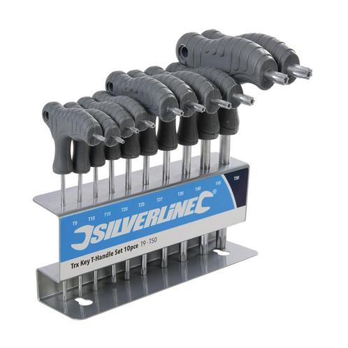Silverline Torxsleutels - Chroom-Vanadiumstaal - T9 t/m T..., Doe-het-zelf en Verbouw, Gereedschap | Handgereedschap, Nieuw, Ophalen of Verzenden