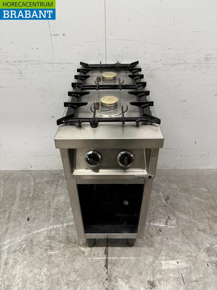 RVS Juno 2 pits fornuis 35 cm GAS Horeca, Zakelijke goederen, Horeca | Keukenapparatuur, Gebruikt, Ophalen of Verzenden