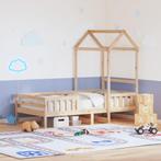 vidaXL Bedframe met huisje massief grenenhout 75x190 cm, Huis en Inrichting, Eenpersoons, Bruin, Verzenden, Nieuw
