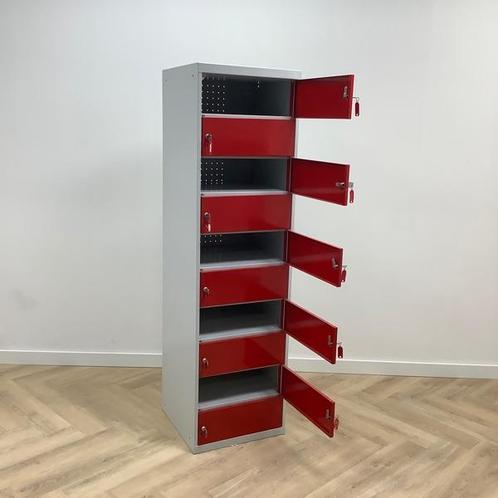 Tweedehands lockerkast 10 vaks (hxbxd) 180x50x50 cm, Grijs -, Huis en Inrichting, Kasten | Lockerkasten, Gebruikt, Ophalen of Verzenden