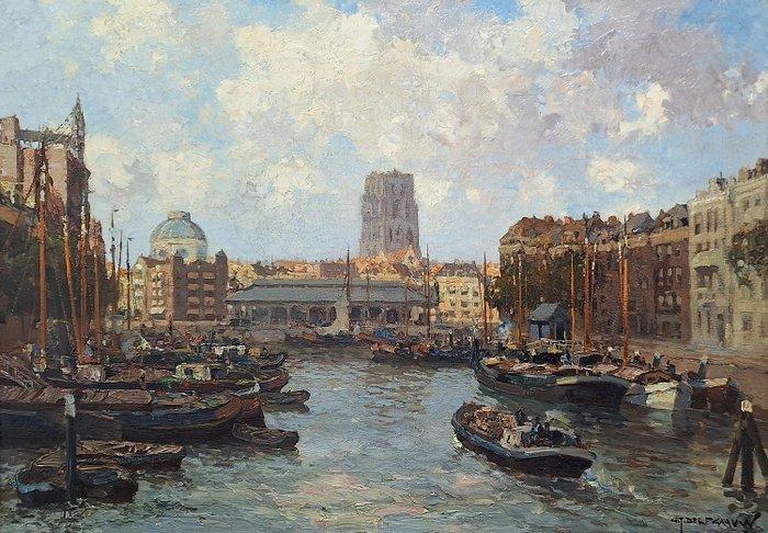 Gerardus Johannes Delfgaauw (1882-1947) - Leuvehaven, Antiek en Kunst, Kunst | Schilderijen | Klassiek