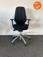RH Logic 400 - zwarte stoffering  - Grijs voetkruis - Leren, Werkplek, Ophalen of Verzenden, Gebruikt, Stoel