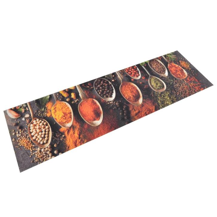 vidaXL Keukenmat wasbaar lepel- en kruidenprint 45x150 cm, Tuin en Terras, Deurmatten, Nieuw, Verzenden