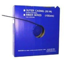 Remkabel rol 50 meter Grijs (GEVOERD), Fietsen en Brommers, Fietsonderdelen, Nieuw, Verzenden