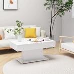 vidaXL Salontafel 96x50x45 cm bewerkt hout wit, 50 tot 100 cm, Verzenden, Nieuw, 50 tot 100 cm