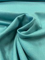 Zacht geweven mengeling van wol en katoen, blauwgroen,