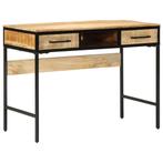 vidaXL Schrijfbureau met lade Bruin 100 x 50 x 75 cm massief, Huis en Inrichting, Bureaus, Verzenden, Nieuw