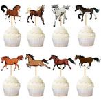 8 cupcake toppers met diverse paarden afbeeldingen, Nieuw, Versiering, Cupcakes, Verzenden