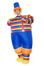 KIMU® Opblaas Kostuum Clown Streepjes Opblaasbaar Pak Clowns, Kleding | Heren, Carnavalskleding en Feestkleding, Carnaval, Nieuw