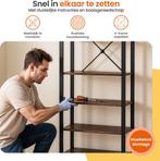 Goliving Boekenkast - 66 x 30 x 186 cm - 6 Lagen, Verzenden, Nieuw
