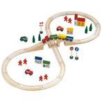 Treinset 46 delig Bino 82242 (Treinen, Houten speelgoed), Kinderen en Baby's, Speelgoed | Houten speelgoed, Ophalen of Verzenden