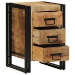 vidaXL Nachtkastje met lade Bruin 40 x 35 x 50 cm massief, Huis en Inrichting, Minder dan 45 cm, Verzenden, Nieuw, Minder dan 55 cm