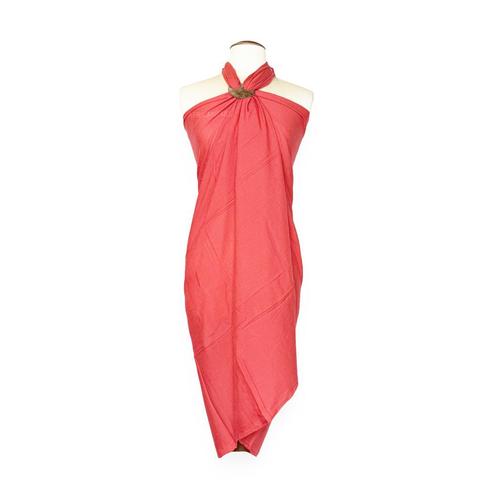 Sarong / pareo - Strandkleding wikkelrok - Pastelrood, Kleding | Dames, Badmode en Zwemkleding, Nieuw, Ophalen of Verzenden