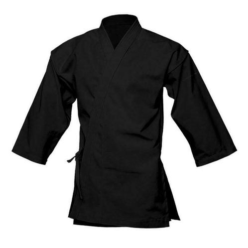 karate jacket HEAVY-BLACK long sleeve, Sport en Fitness, Vechtsporten en Zelfverdediging, Nieuw, Verzenden